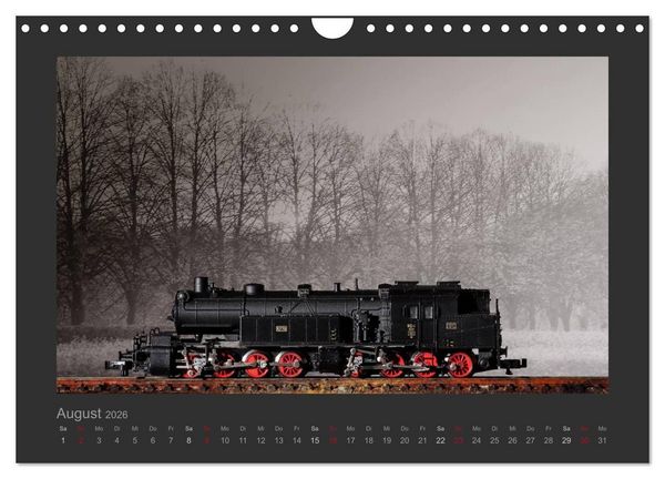 Produktbild: Dampflokomotiven in Spur N (Wandkalender 2026 DIN A4 quer), CALVENDO Monatskalender