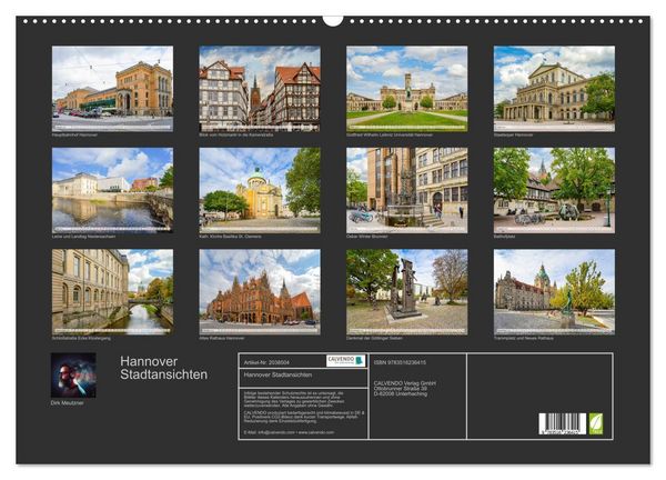 Produktbild: Hannover Stadtansichten (Wandkalender 2026 DIN A2 quer), CALVENDO Monatskalender