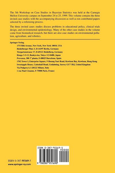Produktbild: Case Studies in Bayesian Statistics