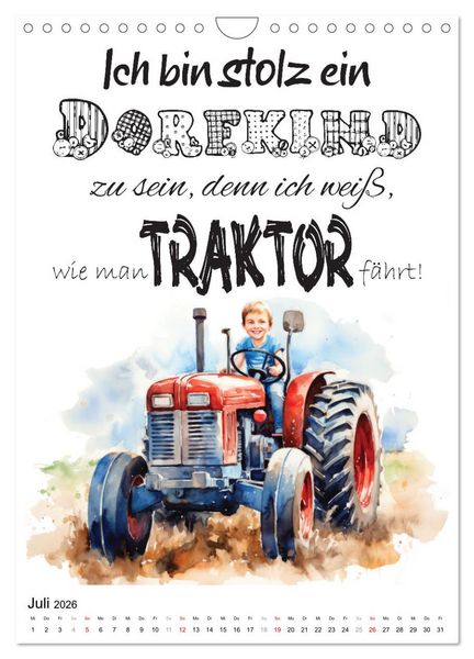 Produktbild: Dorfkinder und stolz darauf (Wandkalender 2026 DIN A4 hoch), CALVENDO Monatskalender