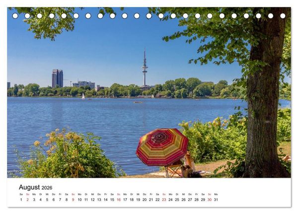 Produktbild: Gr&uuml;nes Hamburg (Tischkalender 2026 DIN A5 quer), CALVENDO Monatskalender