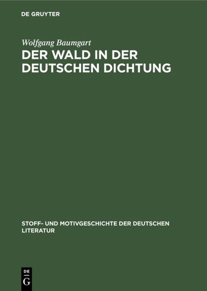 Produktbild: Der Wald in der deutschen Dichtung