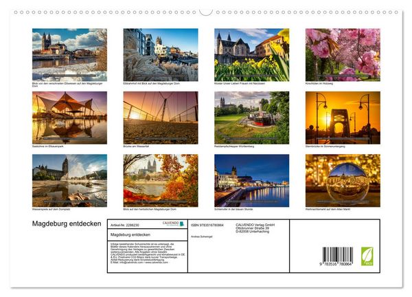 Produktbild: Magdeburg entdecken (hochwertiger Premium Wandkalender 2027 DIN A2 quer), Kunstdruck in Hochglanz