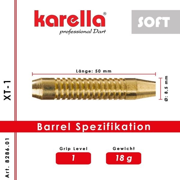 Produktbild: Karella - Softdart XT-1 18gr., 3er Set