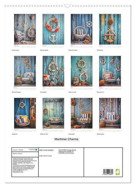 Produktbild: Maritimer Charme (Wandkalender 2026 DIN A2 hoch), CALVENDO Monatskalender