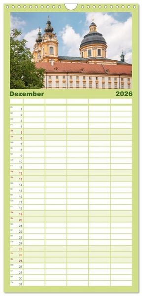 Produktbild: Familienplaner 2026 - Zauberhafte Wachau mit 5 Spalten (Wandkalender, 21 x 45 cm) CALVENDO