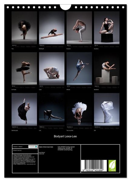Produktbild: Bodyart Lexa-Lee (Wandkalender 2026 DIN A4 hoch), CALVENDO Monatskalender