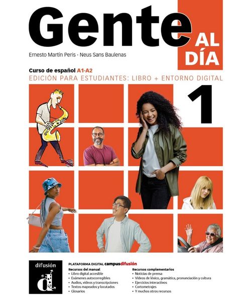 Produktbild: Gente al d&iacute;a 1 A1-A2 &ndash; Edici&oacute;n h&iacute;brida