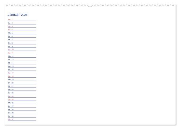Produktbild: Farbiger Bastelkalender (Wandkalender 2026 DIN A2 quer), CALVENDO Monatskalender