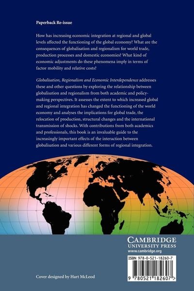 Produktbild: Globalisation, Regionalism and Economic Interdependence