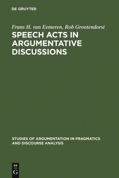 Produktbild: Speech Acts in Argumentative Discussions