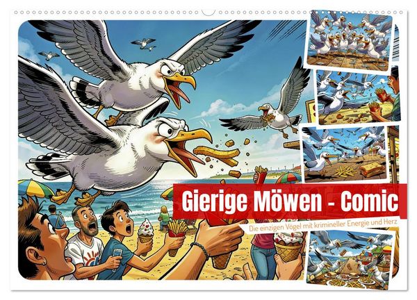 Produktbild: Gierige M&ouml;wen - Comic (Wandkalender 2027 DIN A2 quer), CALVENDO Monatskalender