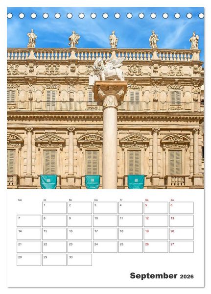 Produktbild: Verona - Reiseplaner (Tischkalender 2026 DIN A5 hoch), CALVENDO Monatskalender