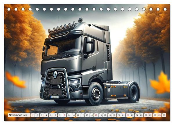 Produktbild: Faszination Truck: KI-Designs von Lack und Leistung (Tischkalender 2026 DIN A5 quer), CALVENDO Monatskalender