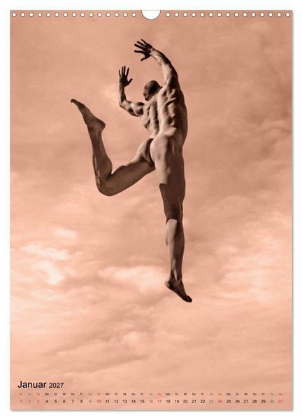 Produktbild: JUMP! ATHLETISCHE M&Auml;NNERAKTE (Wandkalender 2027 DIN A3 hoch), CALVENDO Monatskalender