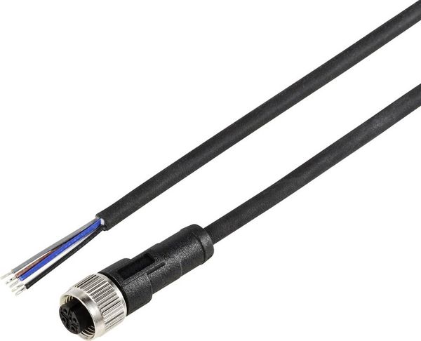 Produktbild: TRU COMPONENTS TC-12833152 Sensor-/Aktor-Anschlussleitung M12 Kupplung, gerade 10 m Polzahl Sensoren: 5 1 St.