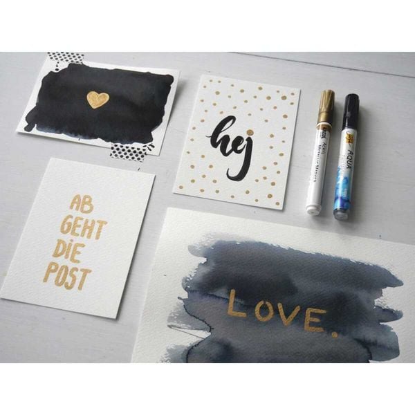 Produktbild: KREUL Acryl Metallic Marker medium gold