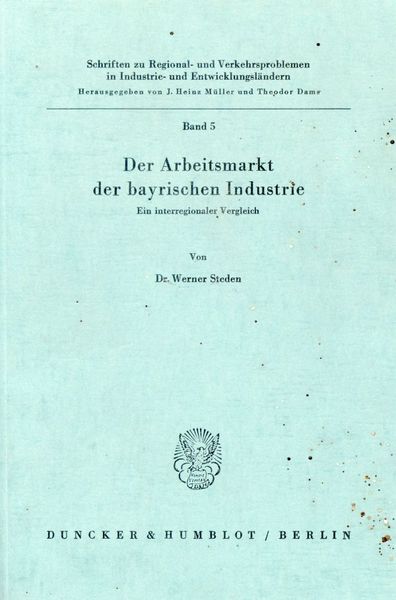 Produktbild: Der Arbeitsmarkt der bayrischen Industrie.