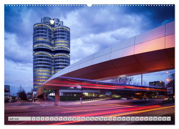 Produktbild: M&uuml;nchen - Lichter der Gro&szlig;stadt (Wandkalender 2026 DIN A2 quer), CALVENDO Monatskalender