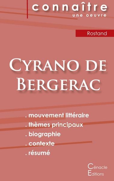 Produktbild: Fiche de lecture Cyrano de Bergerac de Edmond Rostand (Analyse litt&eacute;raire de r&eacute;f&eacute;rence et r&eacute;sum&eacute; complet)