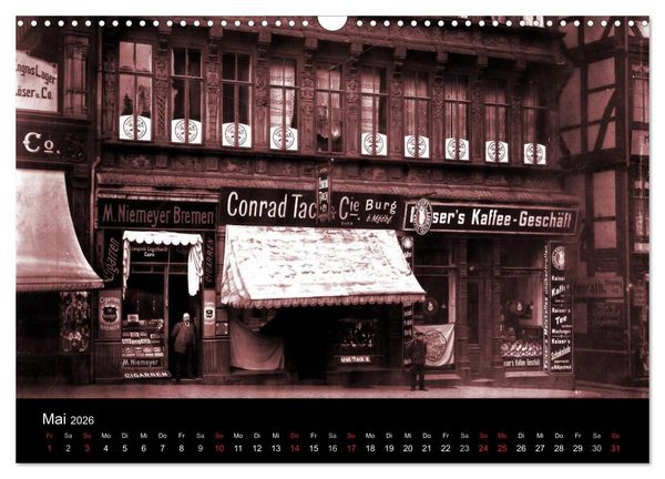 Produktbild: Hildesheimer Schaufenster um 1900 (Wandkalender 2026 DIN A3 quer), CALVENDO Monatskalender