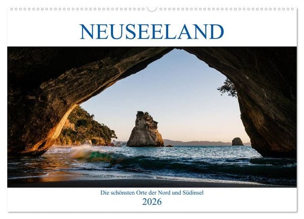 Produktbild: Neuseeland - Die sch&ouml;nsten Orte der Nord- und S&uuml;dinsel (Wandkalender 2026 DIN A2 quer), CALVENDO Monatskalender
