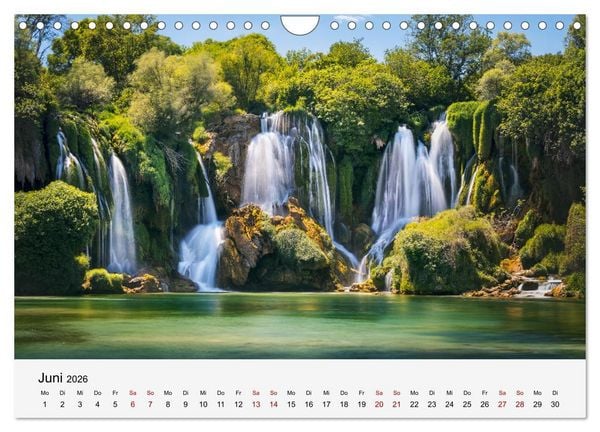 Produktbild: Naturschauspiel Wasserfall: Europas flie&szlig;ende Kunstwerke (Wandkalender 2026 DIN A4 quer), CALVENDO Monatskalender