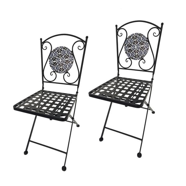 Produktbild: HTI-Living Gartenstuhl Celia "Black and White" 2er Set Gartenstuhl Celia "Black and White" 2er Set