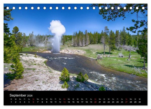 Produktbild: Traumziele in den USA. Der Yellowstone National Park (Tischkalender 2026 DIN A5 quer), CALVENDO Monatskalender