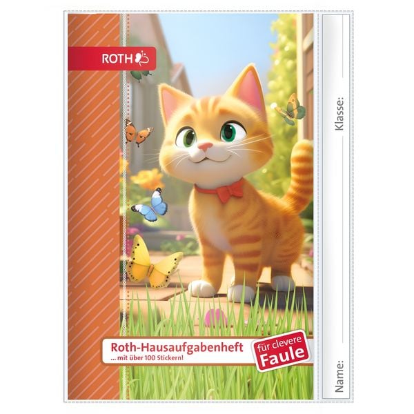 Produktbild: Roth Hausaufgabenhefte - Kids&Tiere f&uuml;r clevere Faule, Miez und Maus