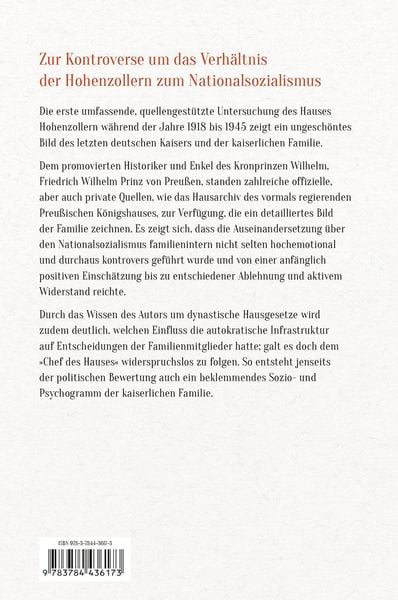 Produktbild: Das Haus Hohenzollern 1918 bis 1945