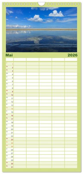 Produktbild: Familienplaner 2026 - Boltenhagen - Meer erleben mit 5 Spalten (Wandkalender, 21 x 45 cm) CALVENDO
