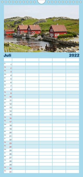 Produktbild: S&uuml;dnorwegen - Familienplaner hoch (Wandkalender 2022 , 21 cm x 45 cm, hoch)