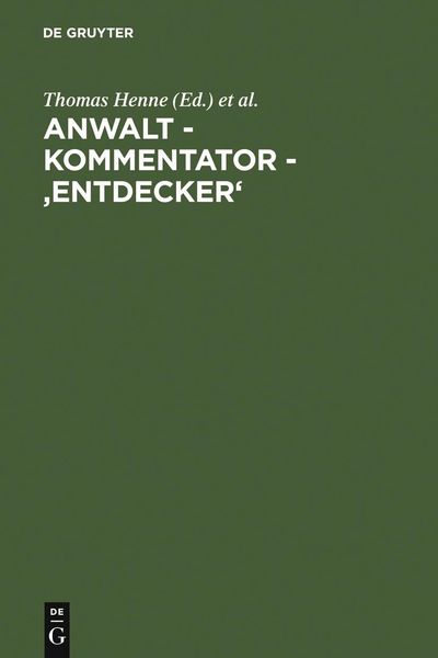 Produktbild: Anwalt - Kommentator - 'Entdecker'