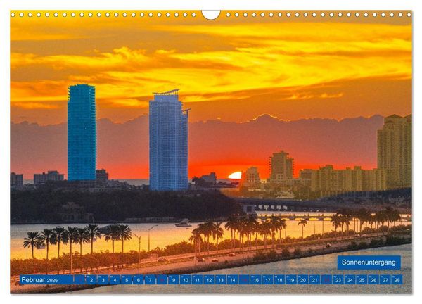 Produktbild: Kunterbuntes Miami (Wandkalender 2026 DIN A3 quer), CALVENDO Monatskalender