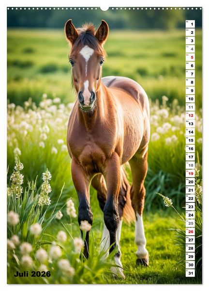 Produktbild: Pferdekalender - Wundersch&ouml;ne Pferde in Natur und Portraits (hochwertiger Premium Wandkalender 2026 DIN A2 hoch), Kunstdruck in Hochglanz