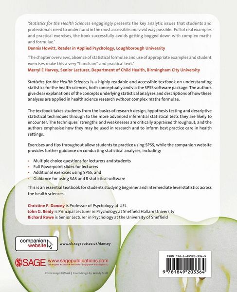 Produktbild: Statistics for the Health Sciences