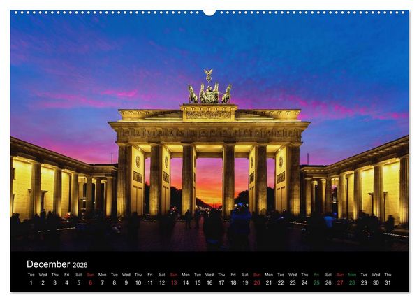 Produktbild: Sunsets of Berlin (High Quality Premium Wall Calendar 2026 DIN A2 landscape),CALVENDO 12 Month Wall Calendar