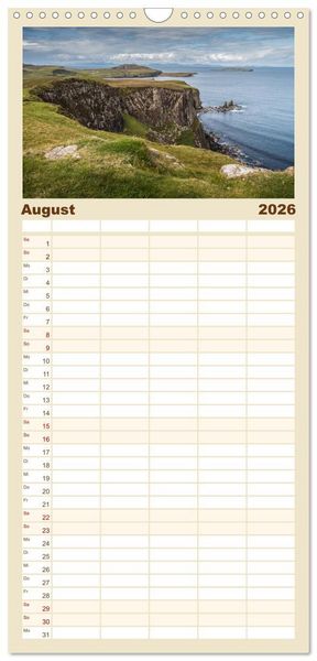 Produktbild: Familienplaner 2026 - Die Highlands - Schottlands rauher Nordwesten mit 5 Spalten (Wandkalender, 21 x 45 cm) CALVENDO