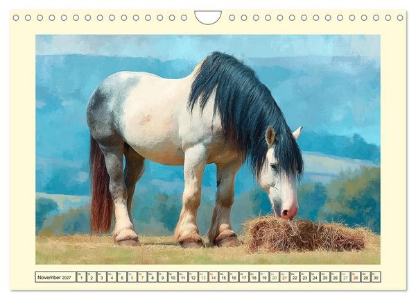 Produktbild: Starke Pferde. Imposante Kaltbl&uuml;ter auf dem Farmland (Wandkalender 2027 DIN A4 quer), CALVENDO Monatskalender