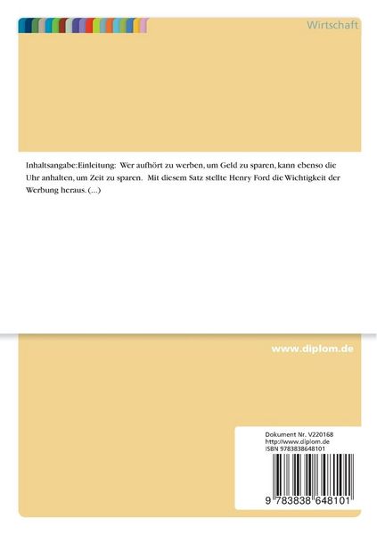 Produktbild: M&ouml;glichkeiten und Grenzen einer Werbeerfolgskontrolle im Handel