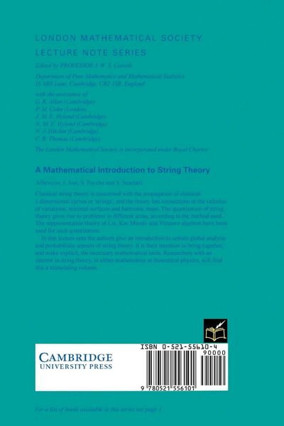 Produktbild: A Mathematical Introduction to String Theory