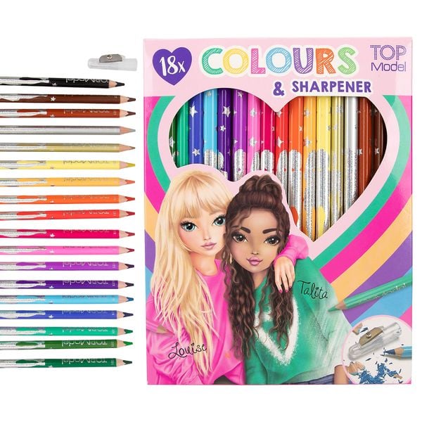 Produktbild: TOPModel 18er Buntstifte-Set mit Anspitzer
