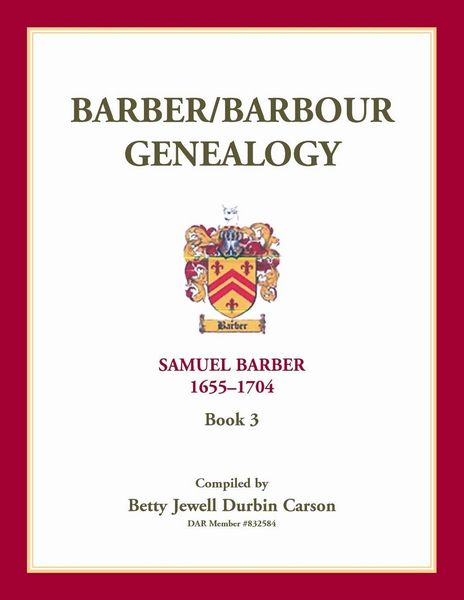 Produktbild: Barber/Barbour Genealogy