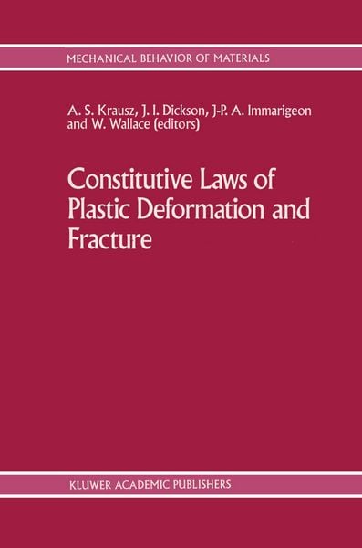 Produktbild: Constitutive Laws of Plastic Deformation and Fracture