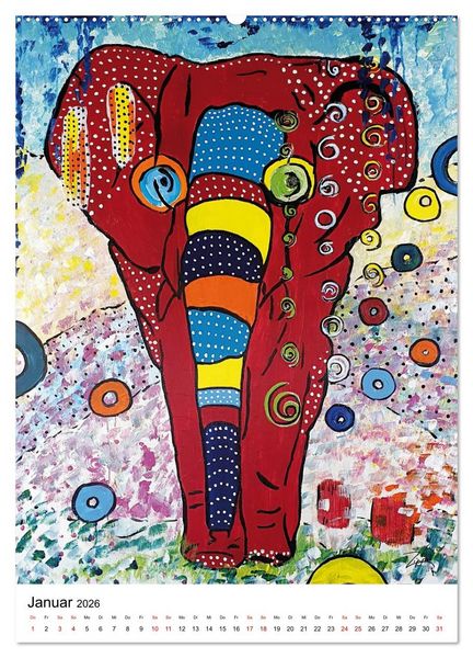 Produktbild: Pop Art Animals - Atelier Zippo (Wandkalender 2026 DIN A2 hoch), CALVENDO Monatskalender