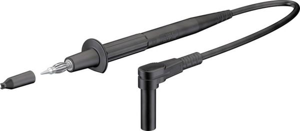 Stäubli XPF-484 Sicherheits-Messleitung 4 mm Sicherheits-Stecker 4 mm Sicherheits-Stecker 1.00 m Schwarz 1 St.