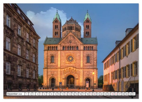 Produktbild: Speyer im Blick: Ein Jahr voller Geschichte und Charme (Tischkalender 2026 DIN A5 quer), CALVENDO Monatskalender