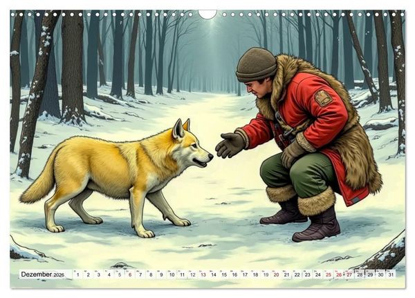 Produktbild: Vergessene Abenteuer - Szenen gro&szlig;er B&uuml;cher (Wandkalender 2026 DIN A3 quer), CALVENDO Monatskalender