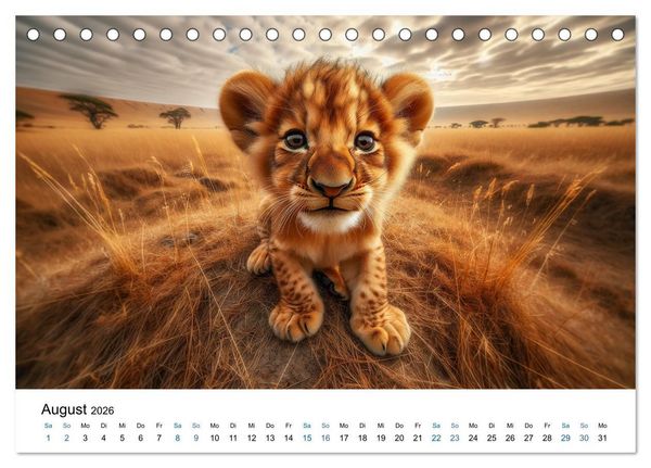 Produktbild: Baby-Tiere (Tischkalender 2026 DIN A5 quer), CALVENDO Monatskalender